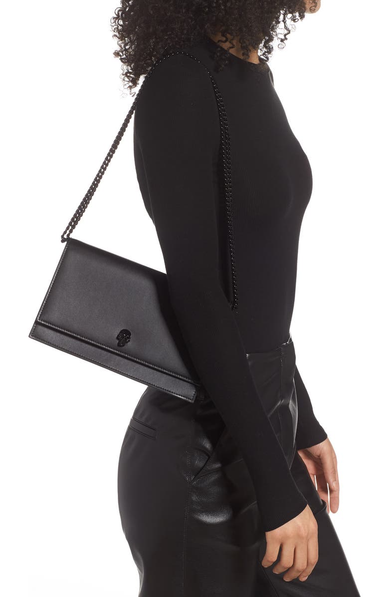 McQueen Alexander McQueen Medium Skull Leather Shoulder Bag, Alternate, color,