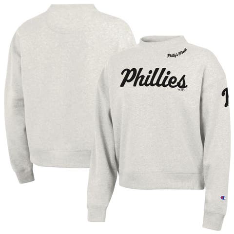 Women's Champion Stone Philadelphia Phillies Triumph Tri-Blend Sweatshirt