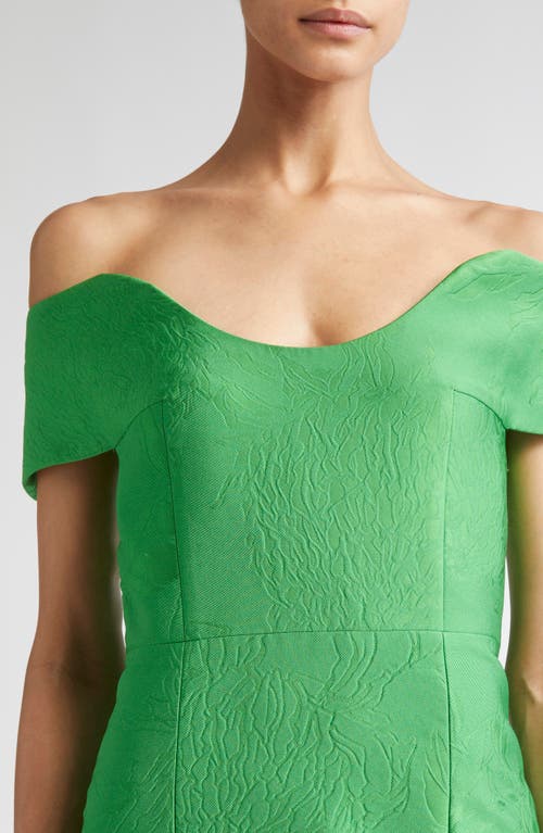 Emilia Wickstead Aislinn Jacquard Maxi Dress In Green