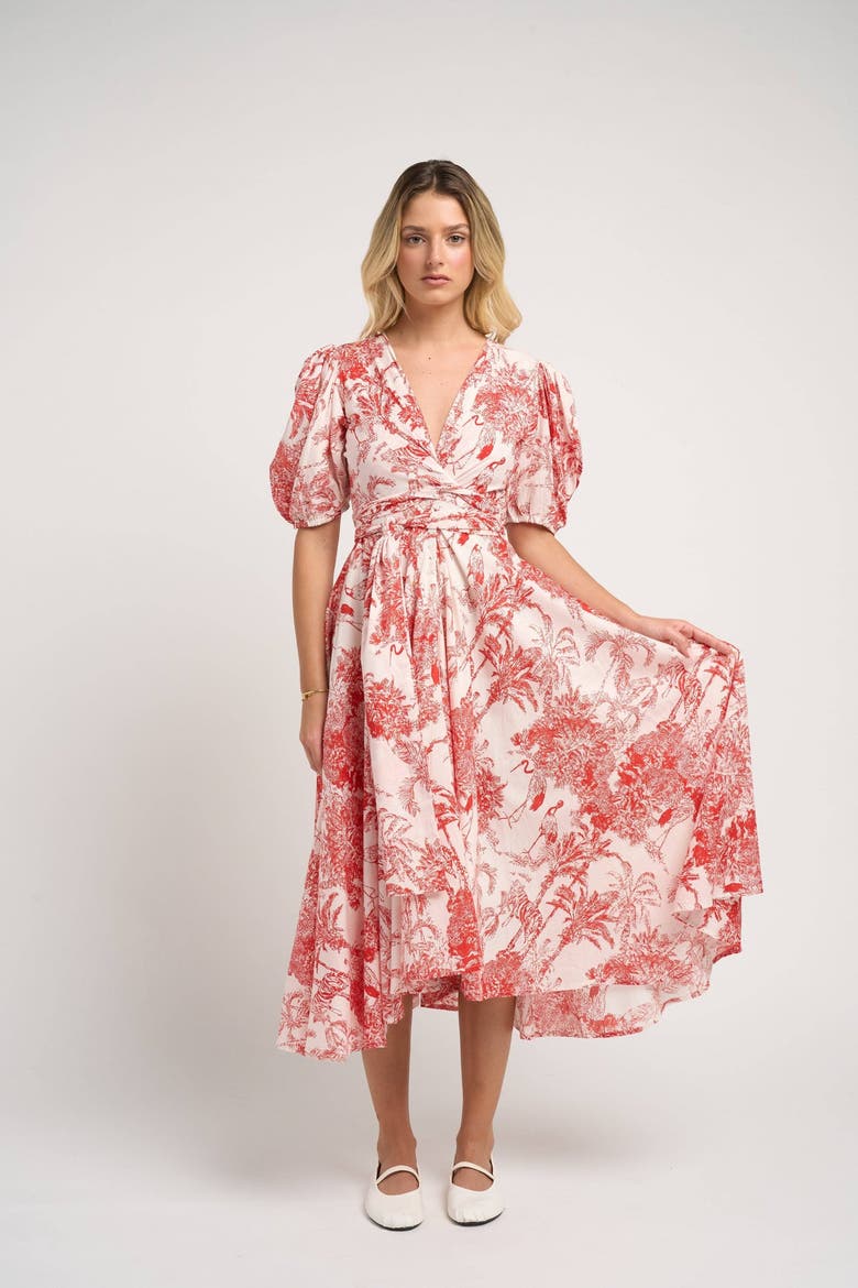 Monica Dress, Alternate, color, Red