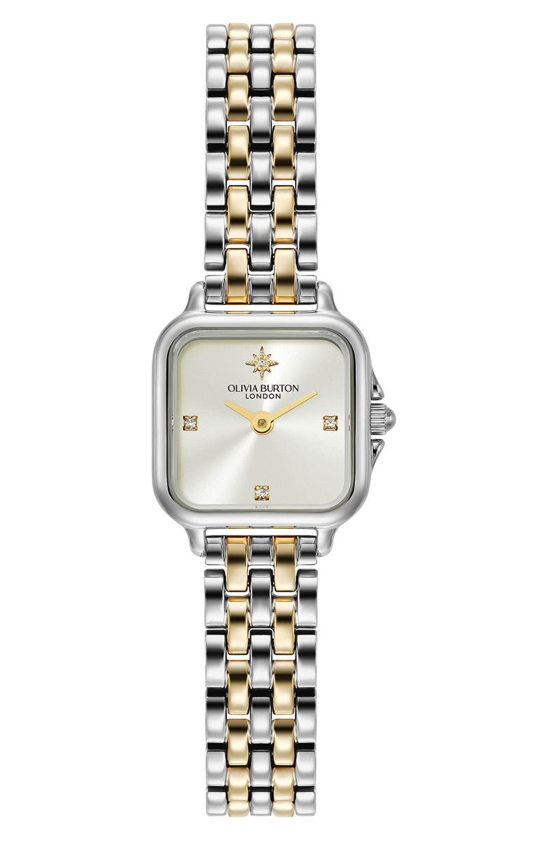 Olivia Burton Mini Grosvenor Bracelet Watch, 20mm, Main, color, Silver & Gold