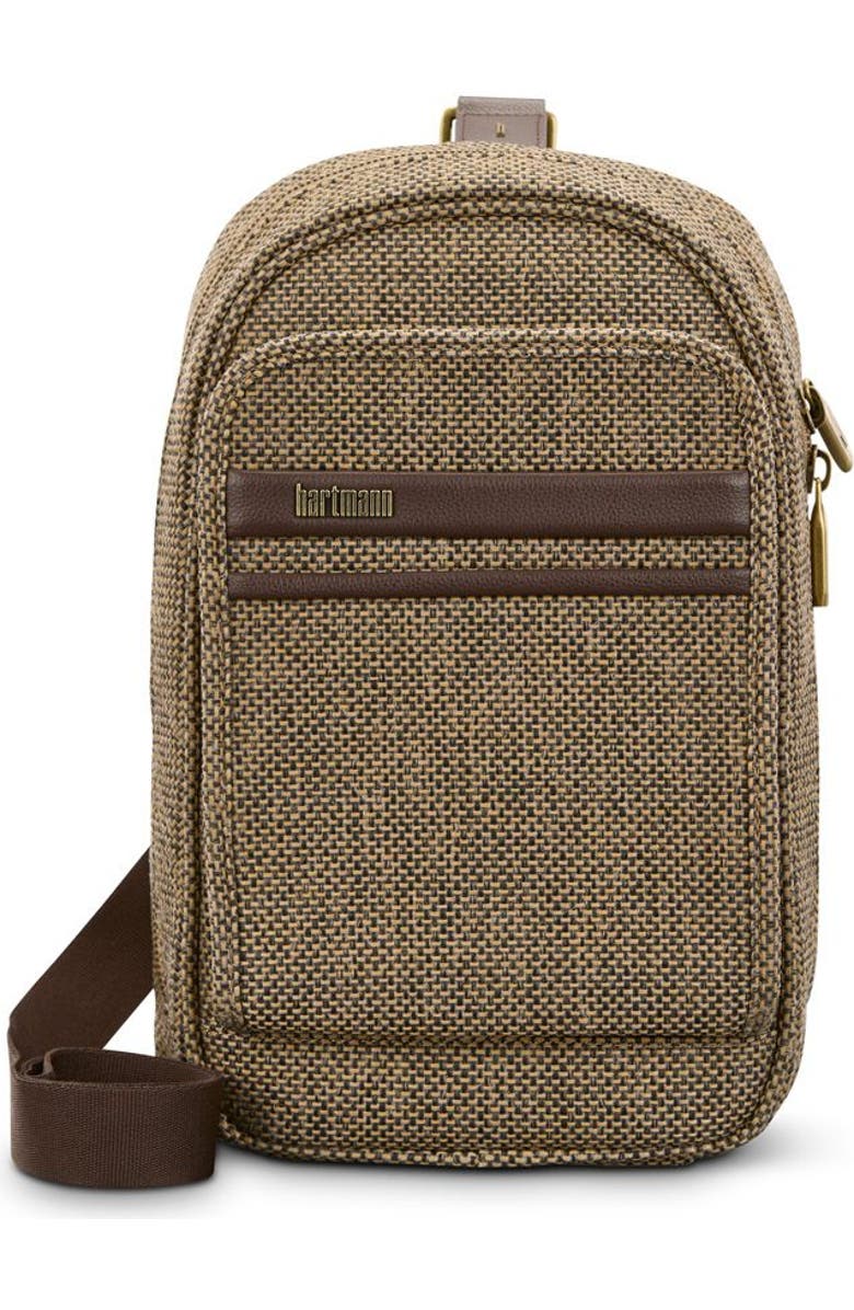 Hartmann Tweed Sling Bag, Main, color, Tweed/Natural Leather