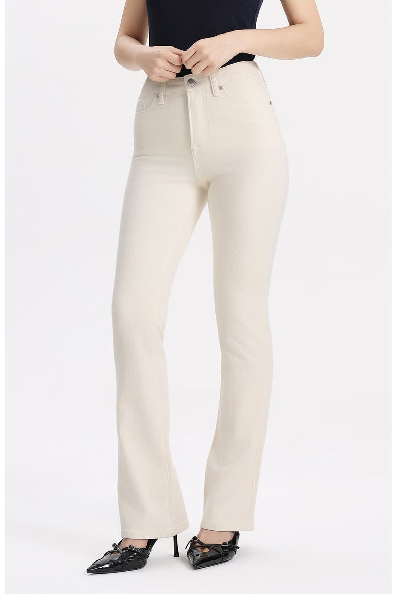 Mid Rise Bootcut Jeans, Alternate, color, OFF WHITE