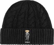 Polo Ralph Lauren Tux Bear Cable Merino Wool, Alpaca & Linen Beanie