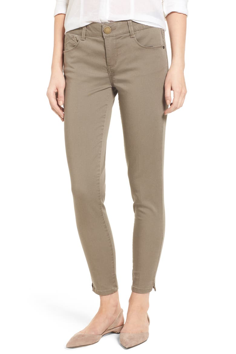 Ab-Solution Stretch Twill Skinny Pants (Nordstrom Exclusive), Main, color, BRINDLE OLIVE