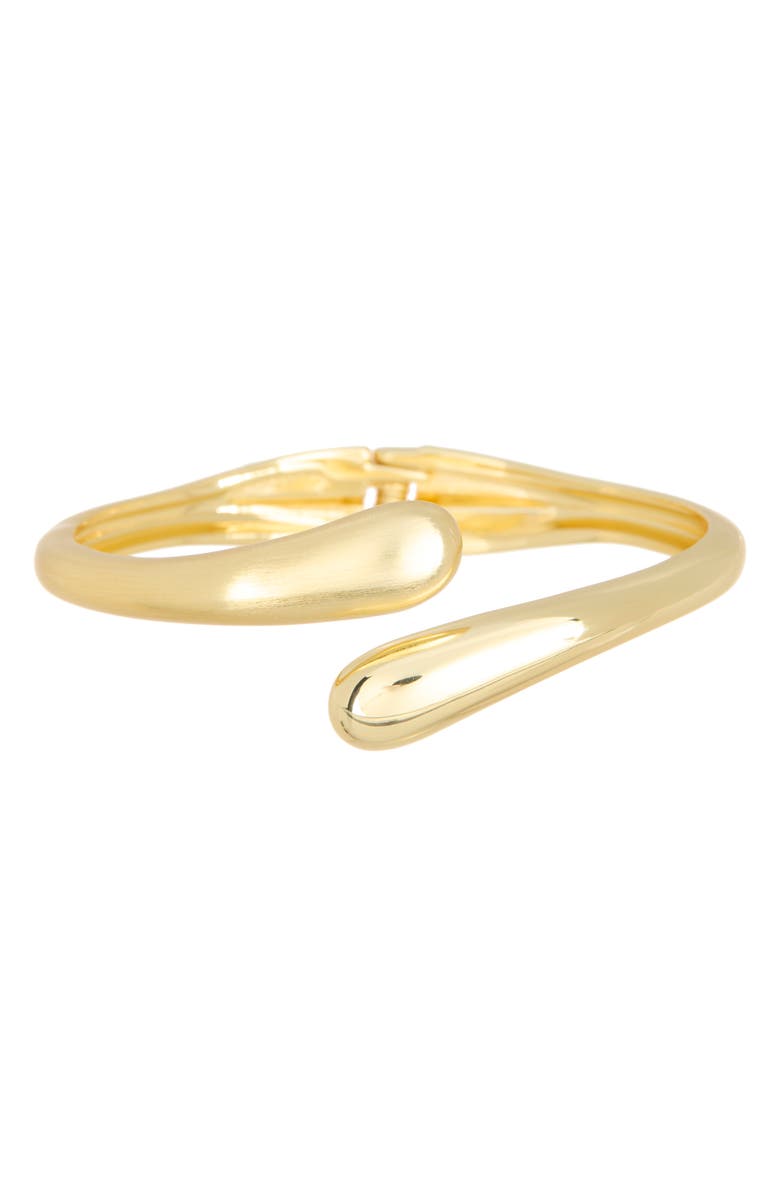 NORDSTROM RACK Bypass Hinge Cuff Bracelet, Main, color, Gold
