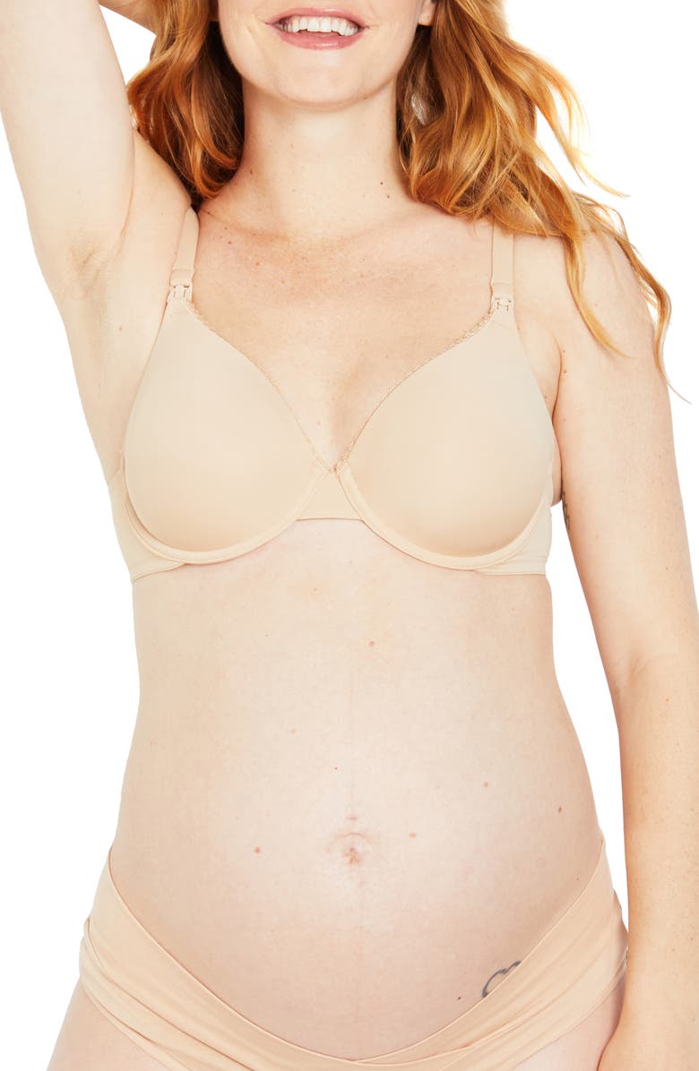 MOTHERHOOD MATERNITY Underwire T-Shirt Maternity Nursing Bra, Main, color, 