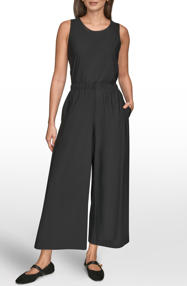 Donna Karan New York Relaxed Wide Leg Pants, Alternate, color, Black