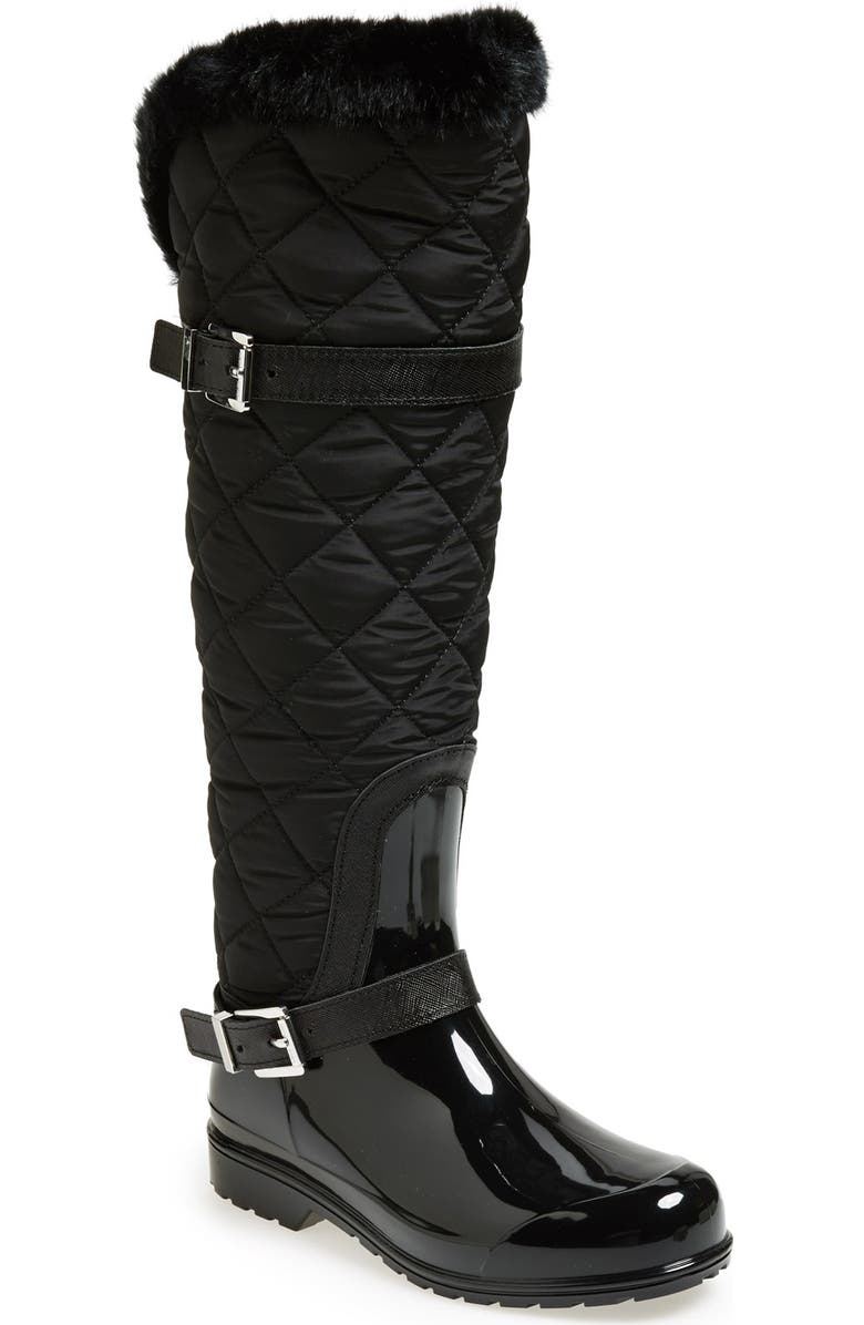 MICHAEL Michael Kors 'Fulton' Quilted Rain Boot, Main, color,