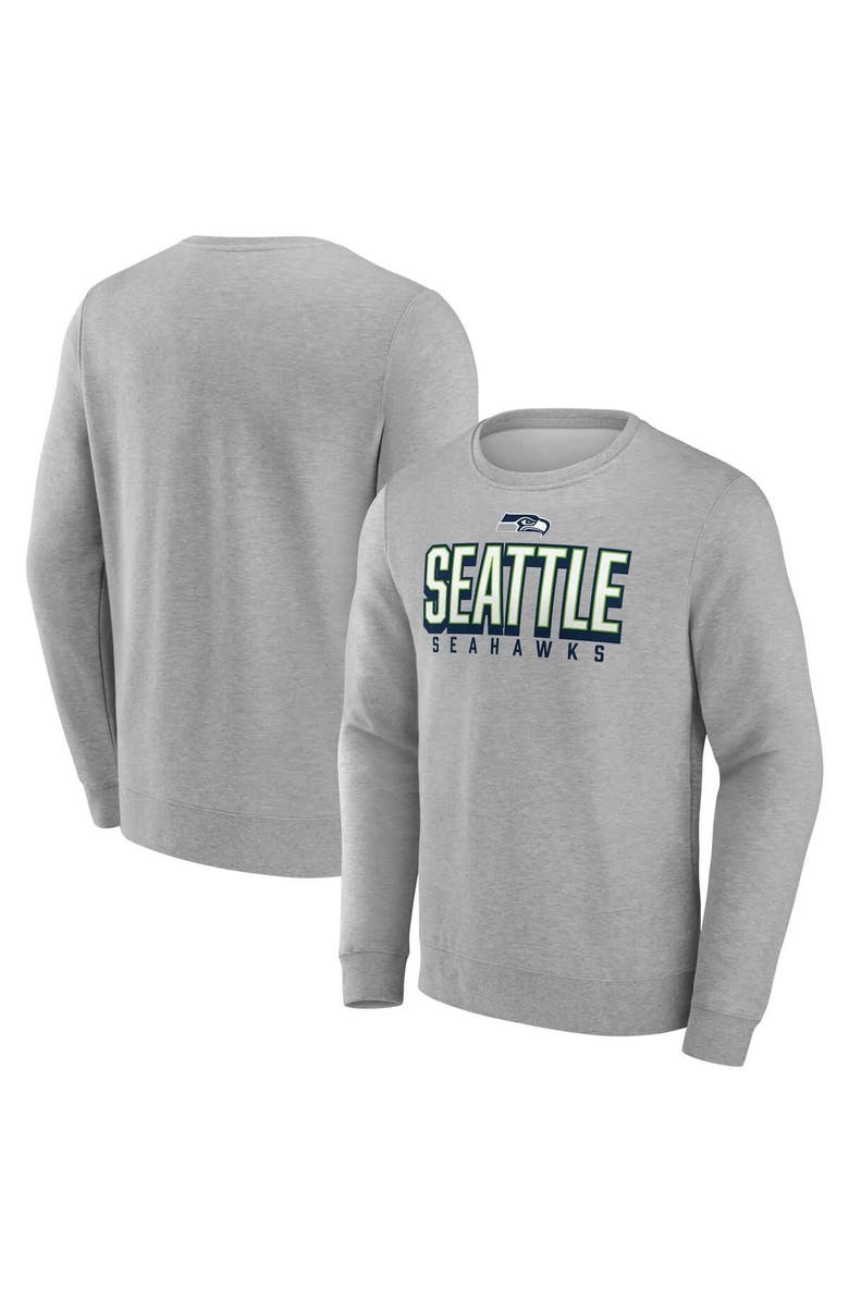 FANATICS Men's Fanatics Heather Gray Seattle Seahawks Bold Move Pullover Sweatshirt, Alternate, color, Heather Gray