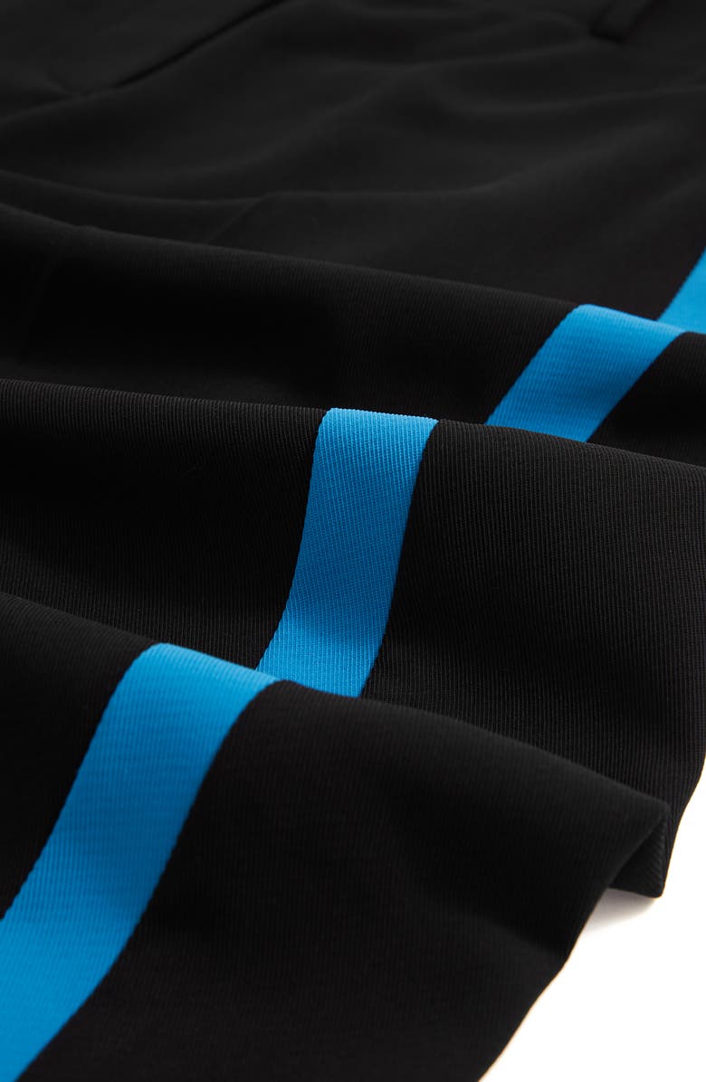 Reiss Isla Side Stripe Wide Leg Pants, Alternate, color, Black