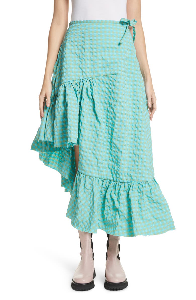 Marques’Almeida Marques'Almeida Long Asymmetrical Frill Skirt, Main, color,