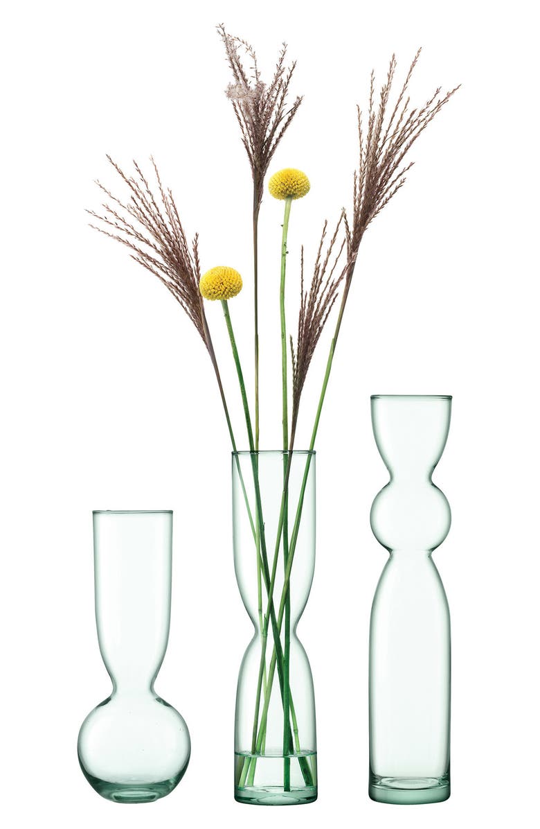 LSA Canopy Set of 3 Vases, Main, color, Clear