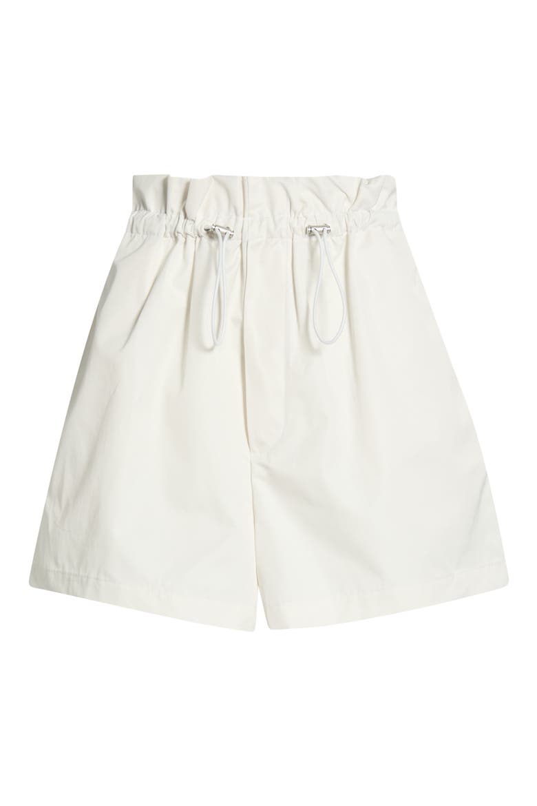 Lydia Toggle Waist Cotton Blend Shorts, Alternate, color, CHALK WHITE CREAMY WHITE