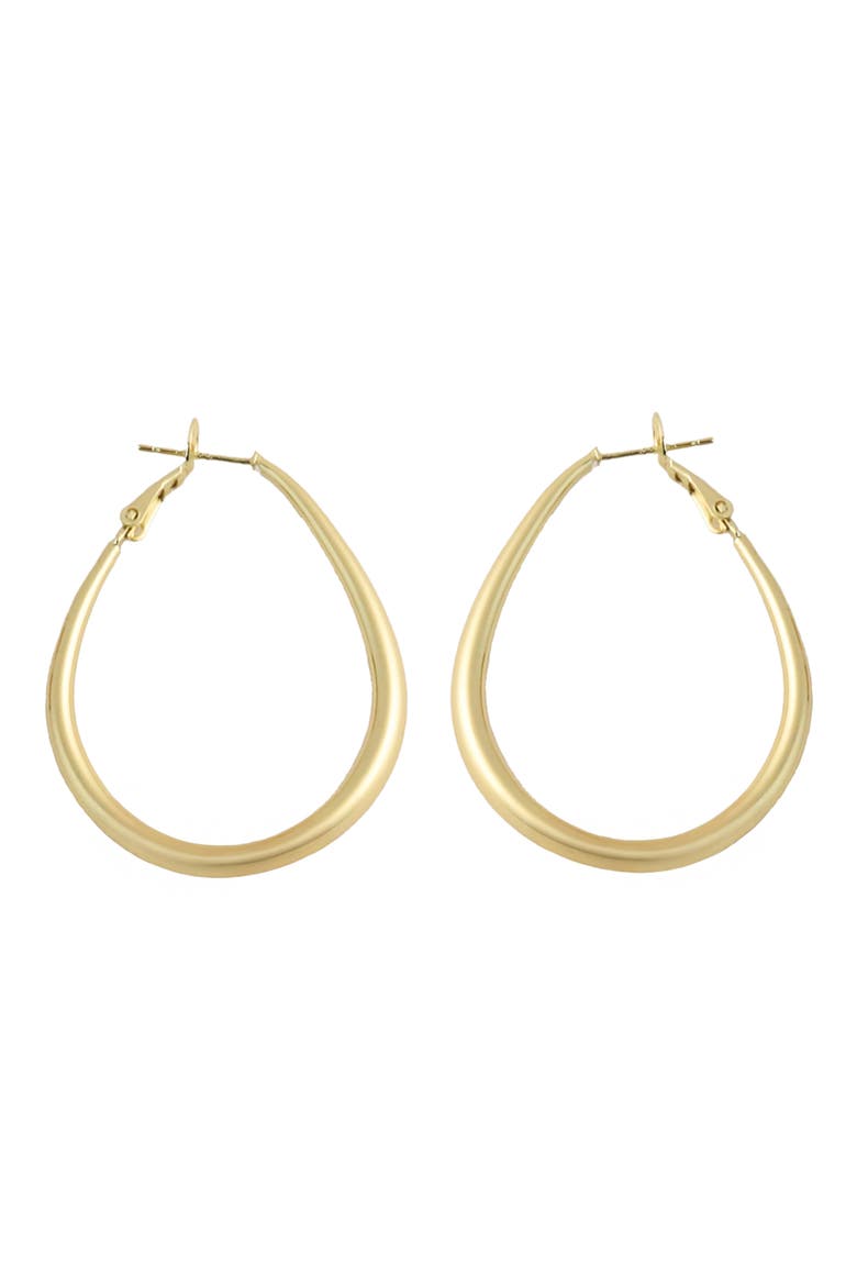 Teardrop Leverback Hoop Earrings, Main, color, GOLD