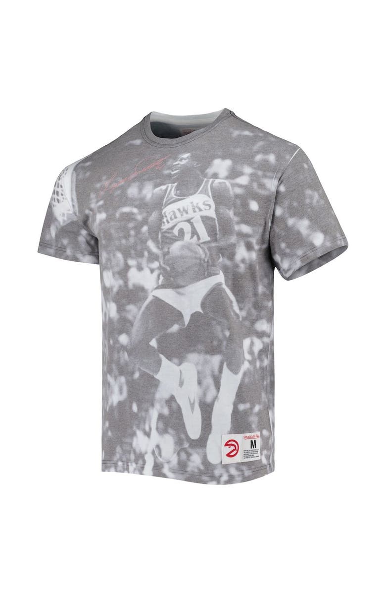 Mitchell & Ness Men's Mitchell & Ness Dominique Wilkins Heather Gray Atlanta Hawks Above The Rim T-Shirt, Alternate, color, Gray