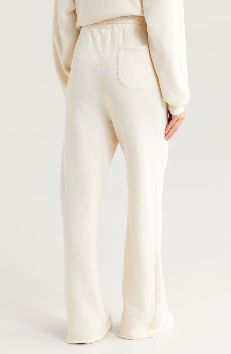 Aviator Nation Wide Leg Pocket Sweatpants, Alternate, color, Vintage White