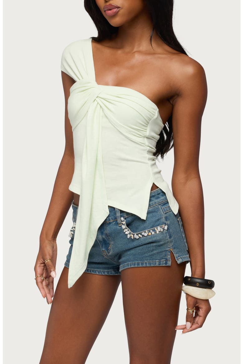 Zoie Draped Tie Shoulder Top, Alternate, color, MINT