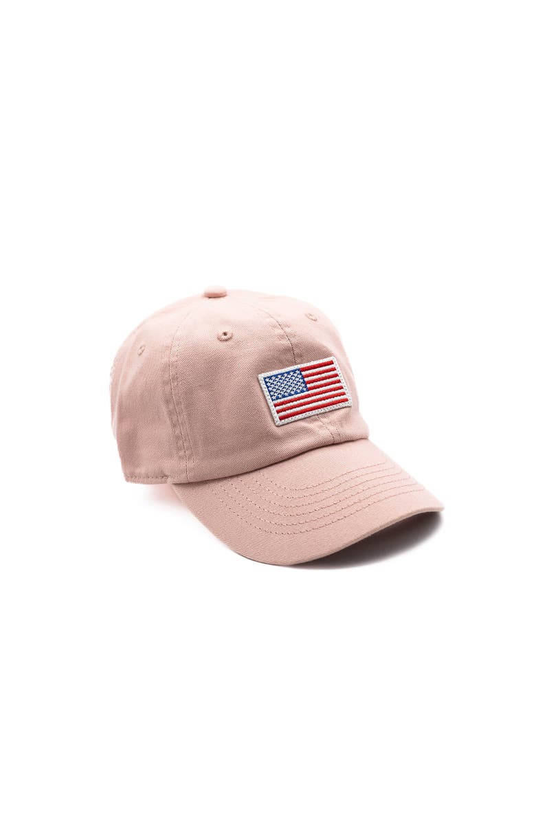 Rey To Z Flag Baseball Hat - Kids, Alternate, color, Dusty Rose