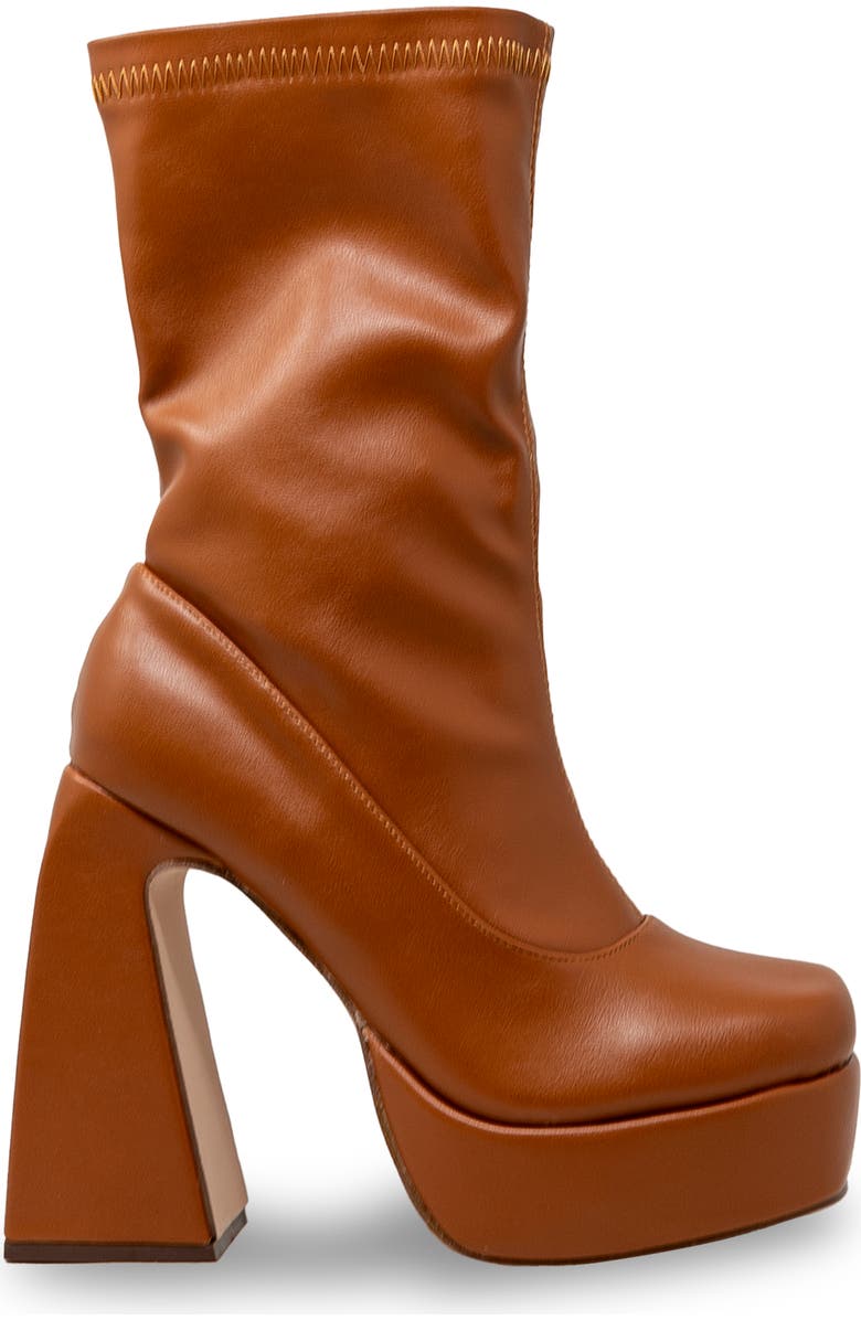 CHASE AND CHLOE Rayla Platform Boot, Alternate, color, Tan Pu