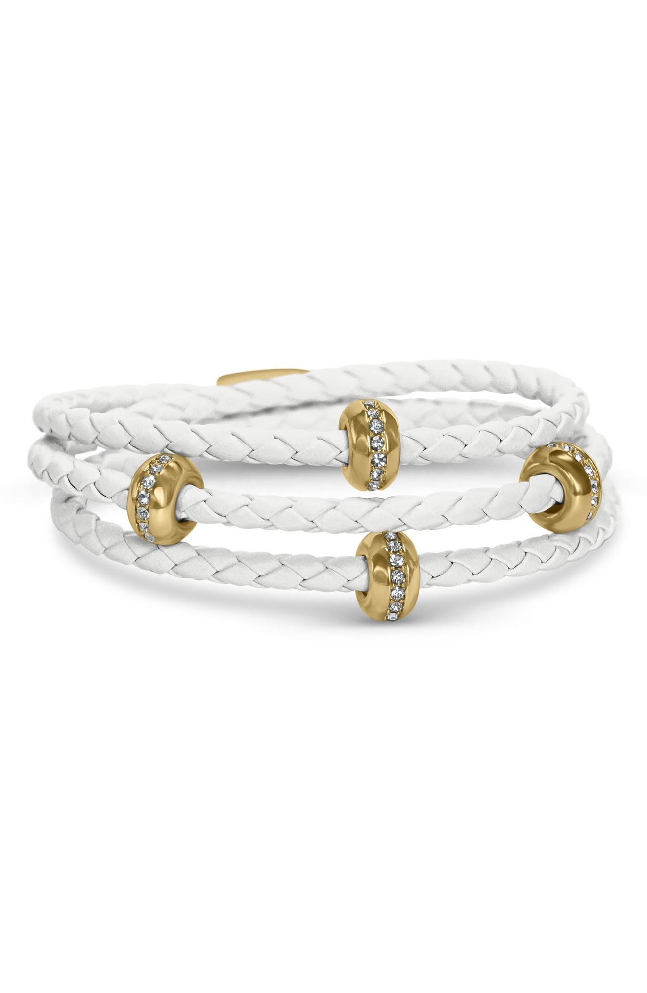 Liza Schwartz Good Karma Leather Triple Wrap Bracelet (Women ...