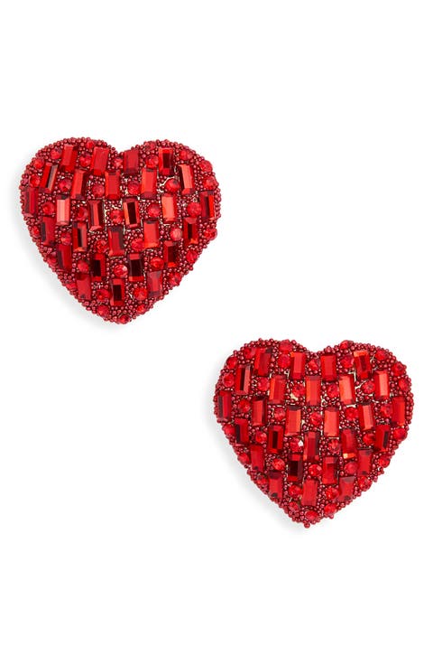 Valentine's Day Heart Stud Earrings