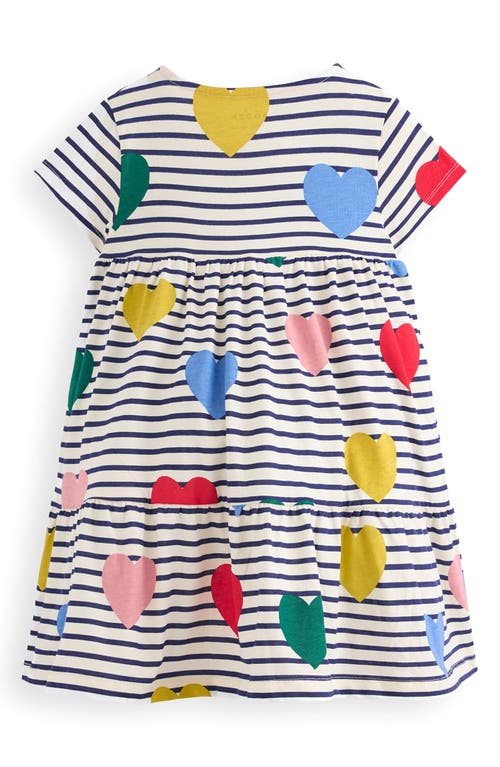 Mini Boden Kids' Ariel Twirly Cotton Jersey Dress In Multi