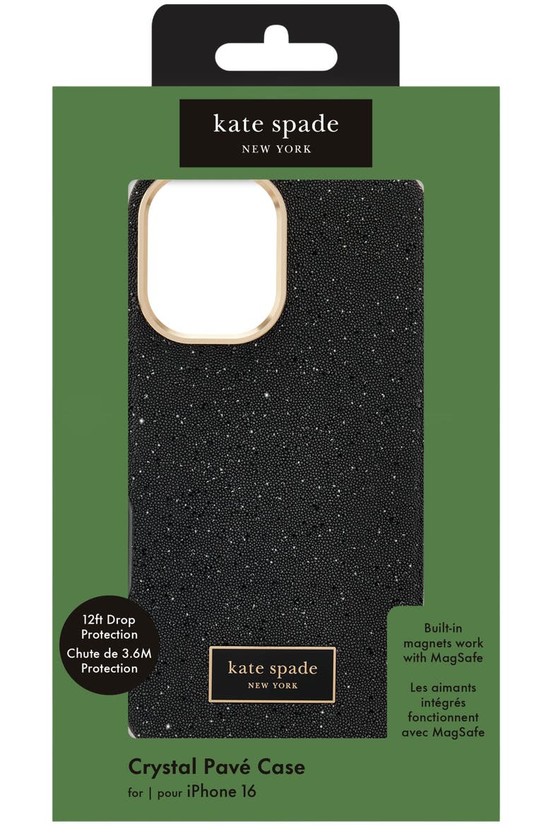 Crystal Pave MagSafe Case for Apple iPhone 16, Alternate, color, Black