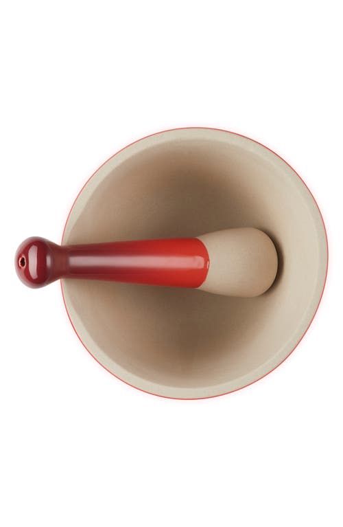 Le Creuset Mortar & Pestle Set In Cerise