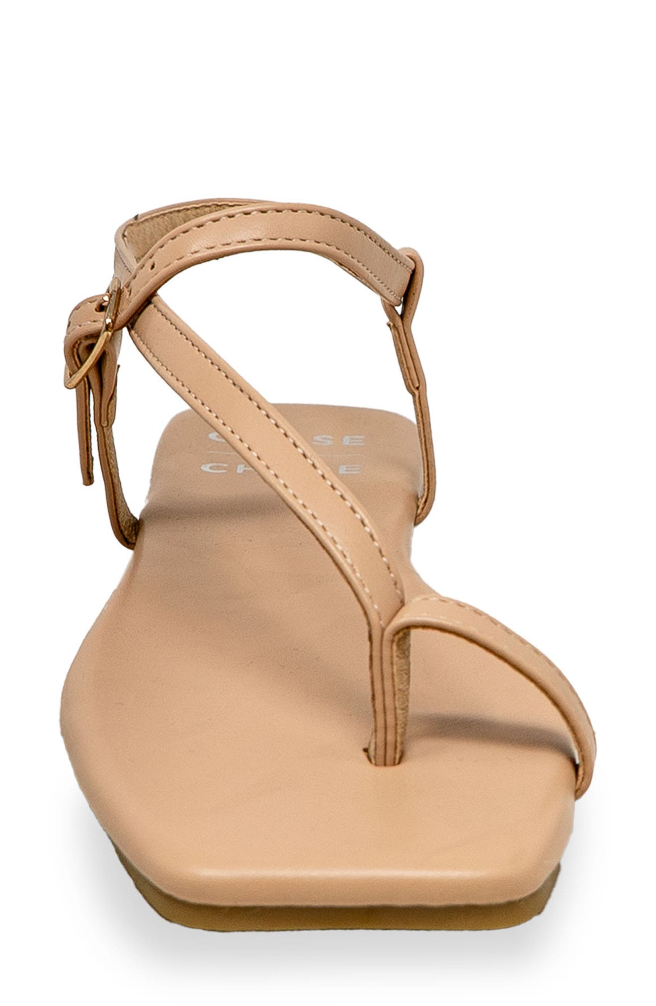 Toe Loop Sandal, Alternate, color, BEIGE PU