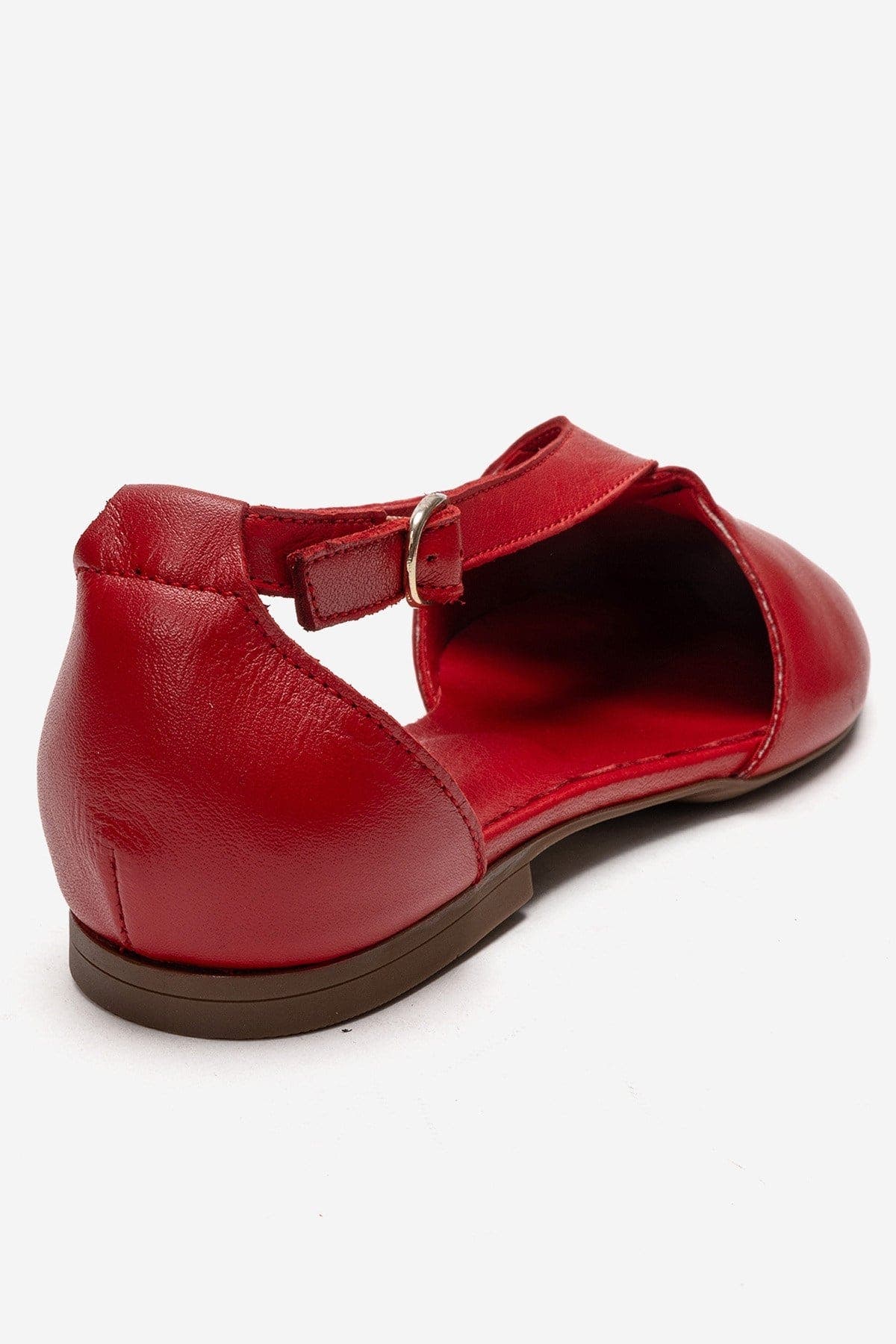 Forever & Always Shoes Fable Leather Side Cut Ballet Flat, Alternate, color, Red