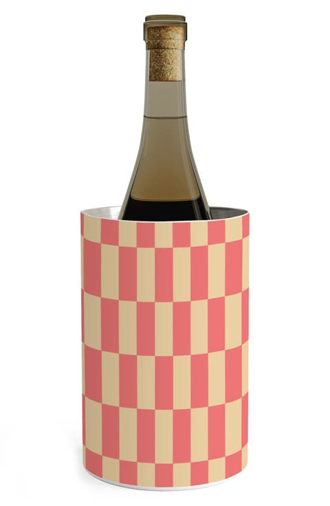 Retro Co. Check Pattern Stainless Steel Wine Chiller