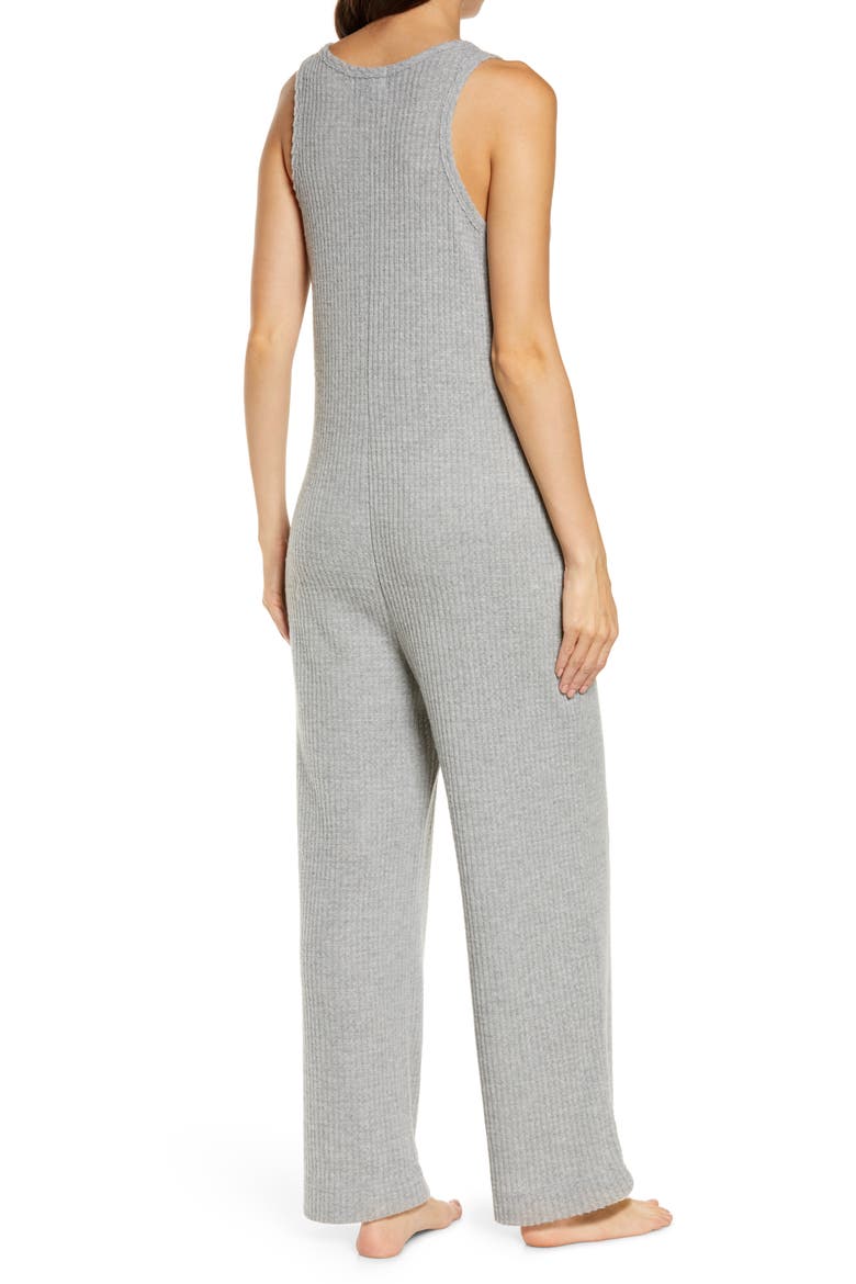 Waffle Knit Wide Leg Jumpsuit, Alternate, color, H GREY