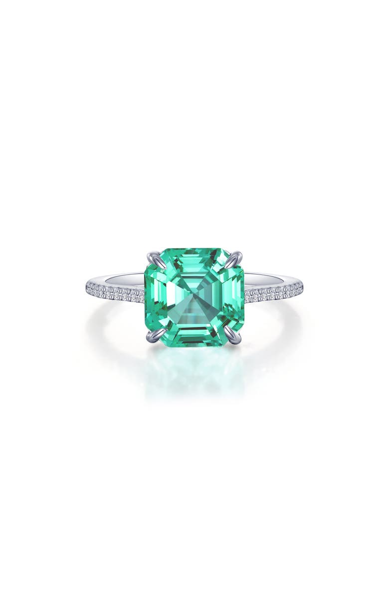 Lafonn Fancy Lab Grown Sapphire Ring, Main, color, Green