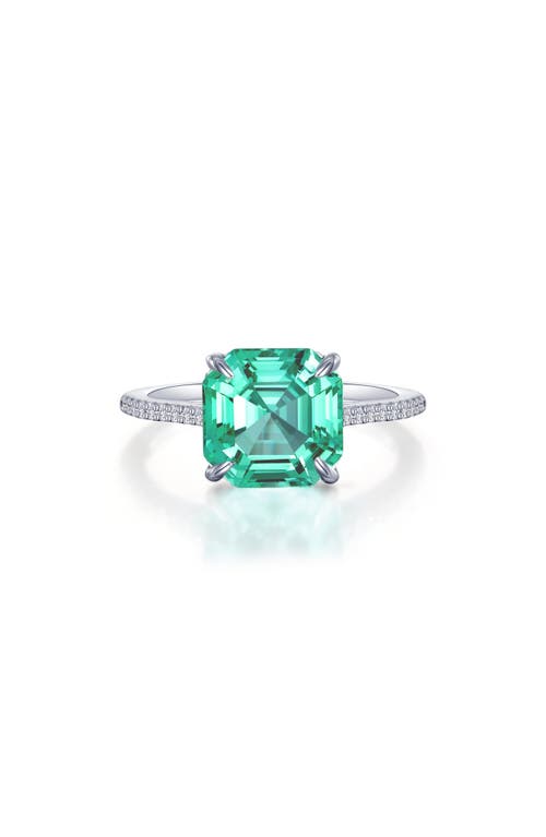 Lafonn Fancy Lab Grown Sapphire Ring in Green 