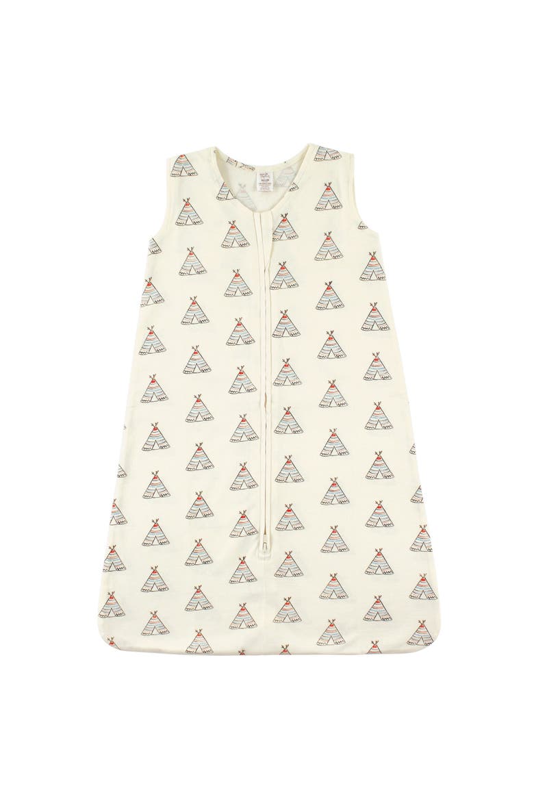 Organic Cotton Sleeveless Wearable Sleeping Bag, Sack, Blanket, Main, color, Teepee