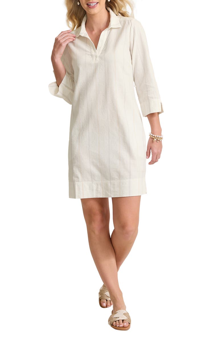 Tommy Bahama Palm View Tie Waist Linen Dress, Main, color, 