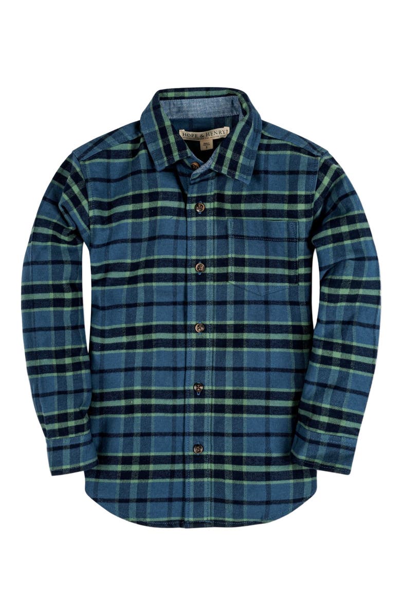 Hope & Henry Boys' Organic Flannel Shirt, Kids, Alternate, color, 