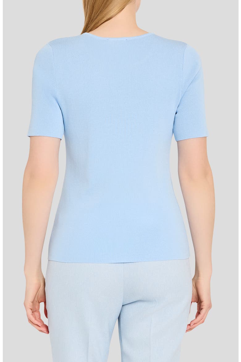 Short Sleeve Sweater, Alternate, color, ICE BLUE