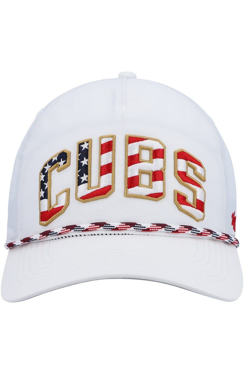 '47 Men's '47 White Chicago Cubs Flag Flutter Hitch Snapback Hat, Alternate, color, 