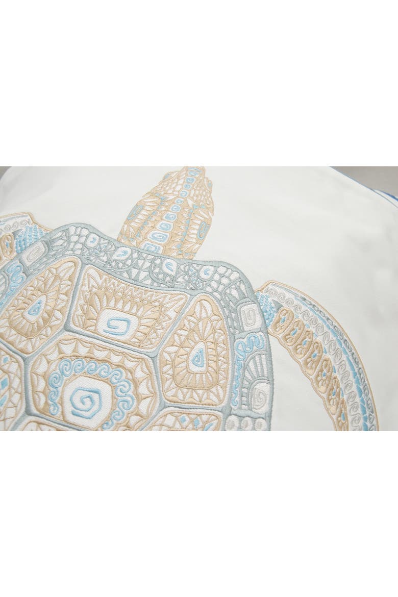 Sea Glass Dolphin Indoor/Outdoor Throw Pillow, Alternate, color, Blue