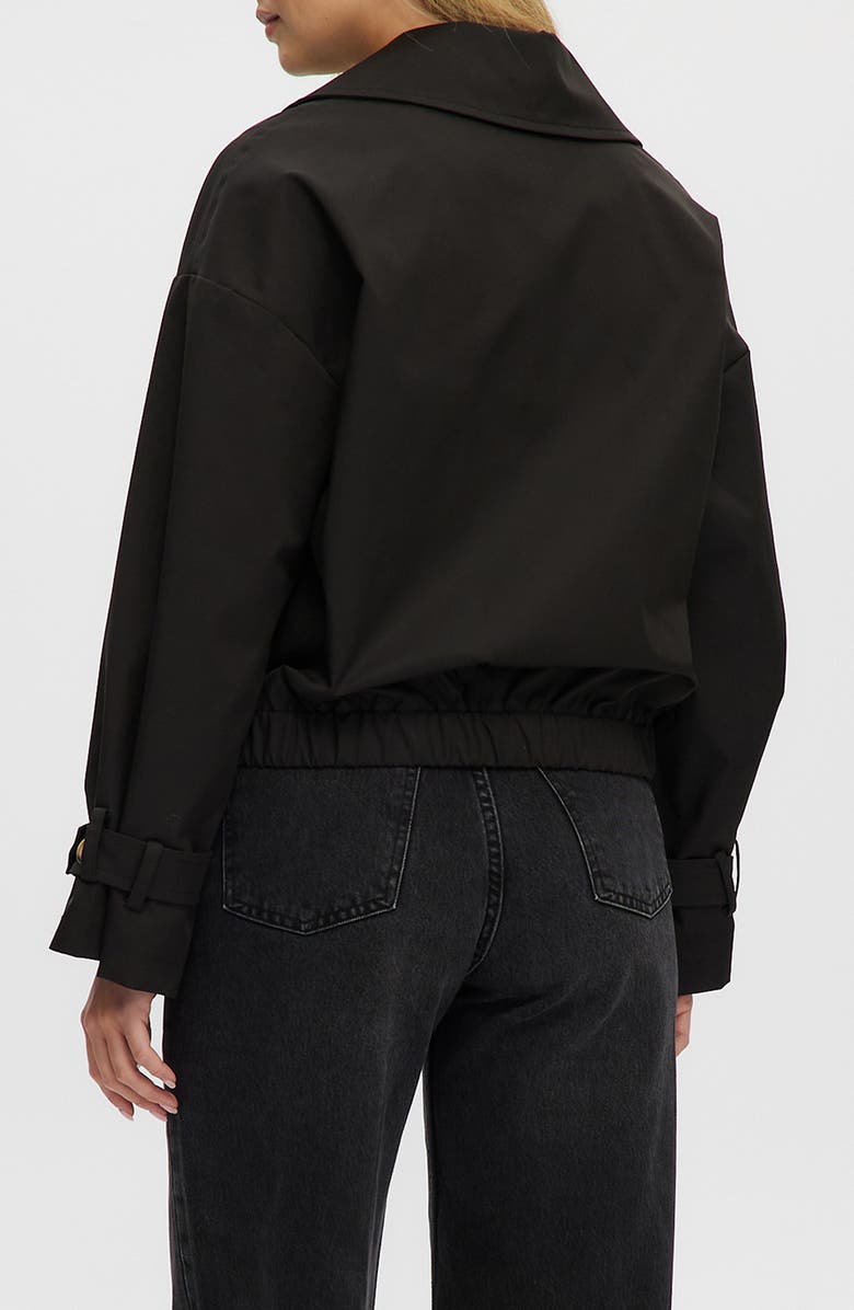 Noize Short Trench Coat, Alternate, color, Black