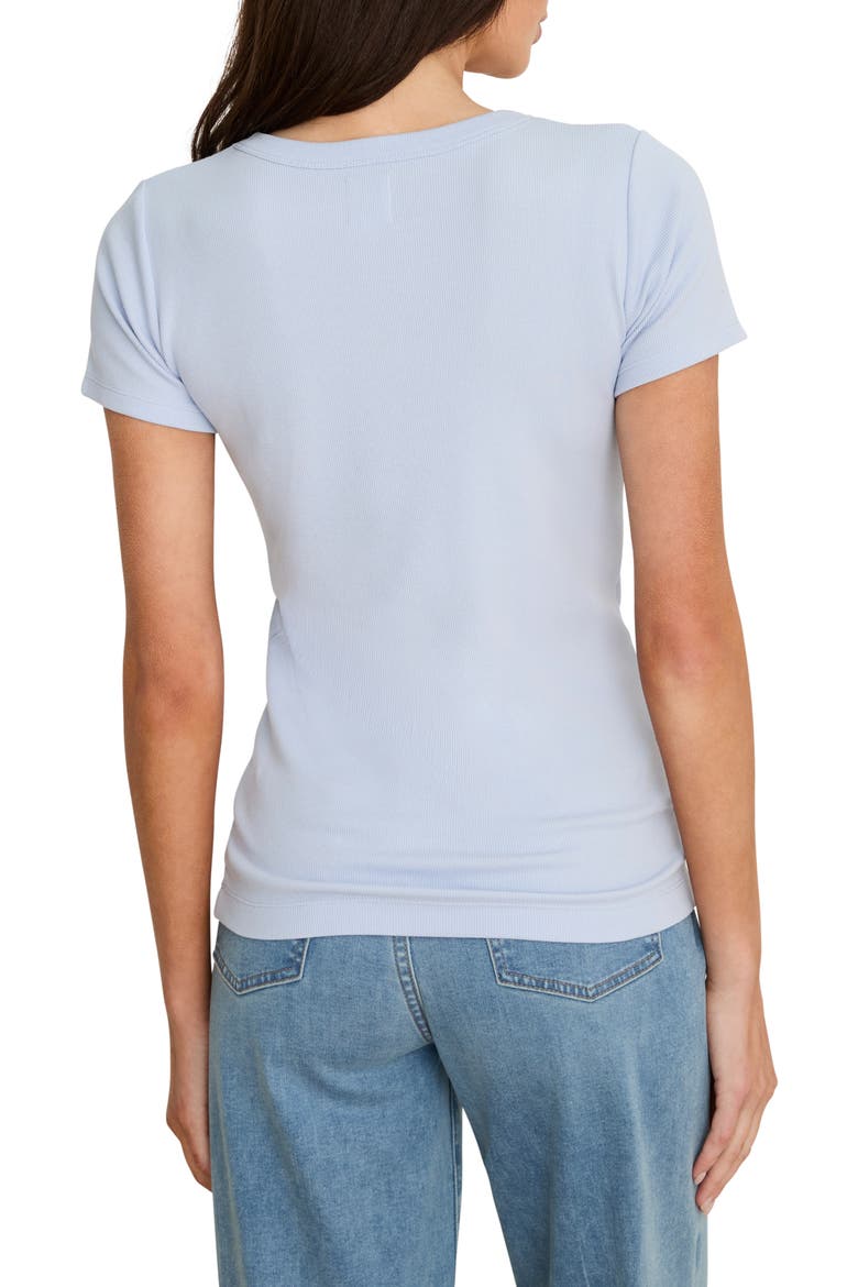 Perfect Rib Cotton Blend T-Shirt, Alternate, color, SKY