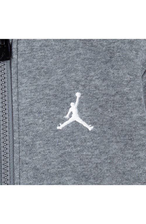 Jordan Kids' Brooklyn Fleece Full Zip Hoodie & Joggers Set In Gray