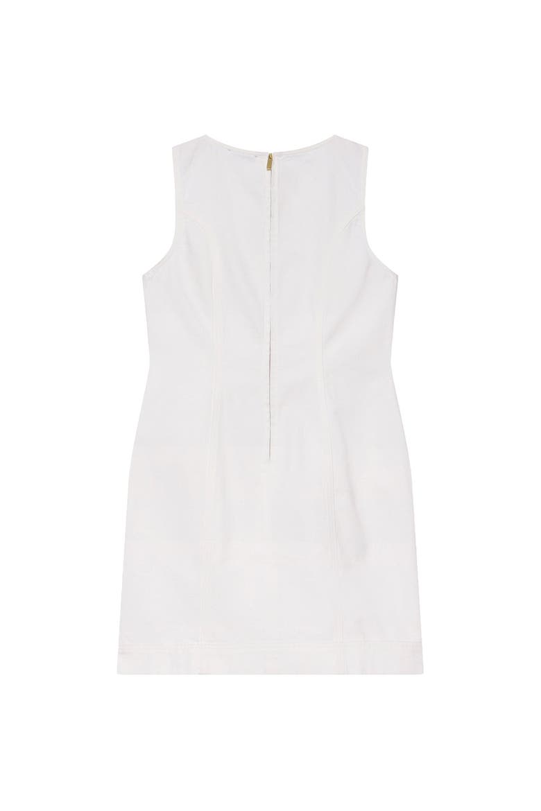 Denim Mini Dress, Alternate, color, White