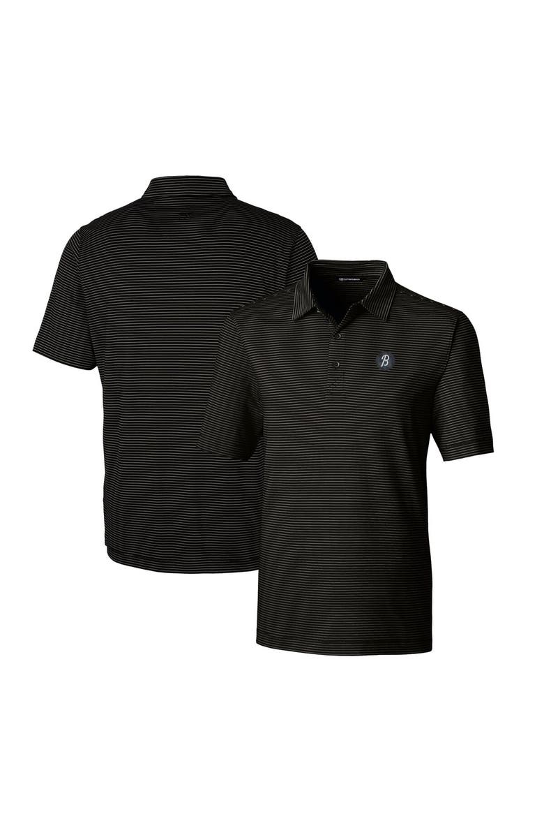 Cutter & Buck Men's Cutter & Buck Black Baltimore Orioles City Connect Big & Tall Forge Pencil Stripe Stretch Polo, Main, color,