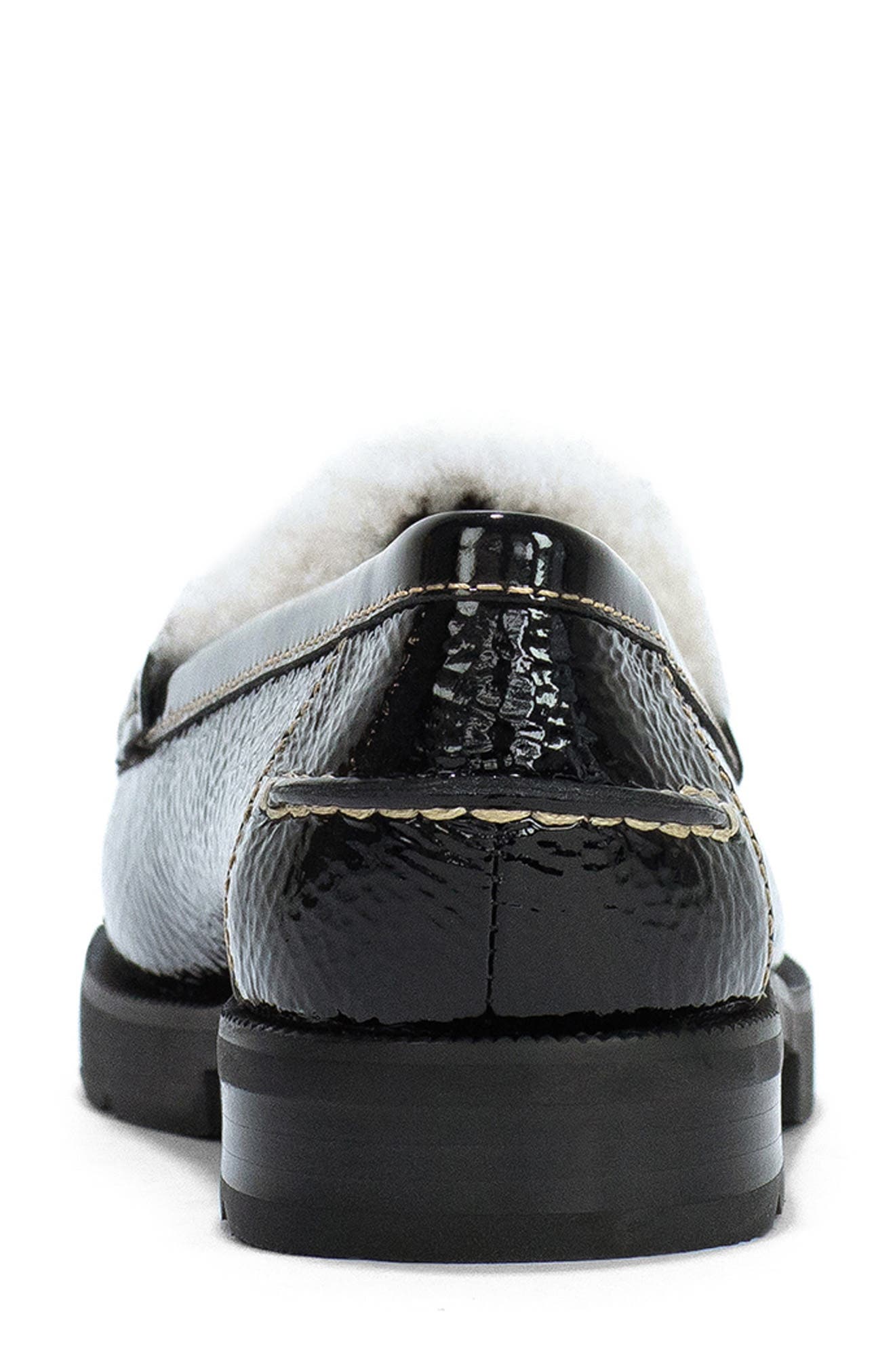 Donald Pliner Genuine Shearling Tassel Loafer, Alternate, color, 