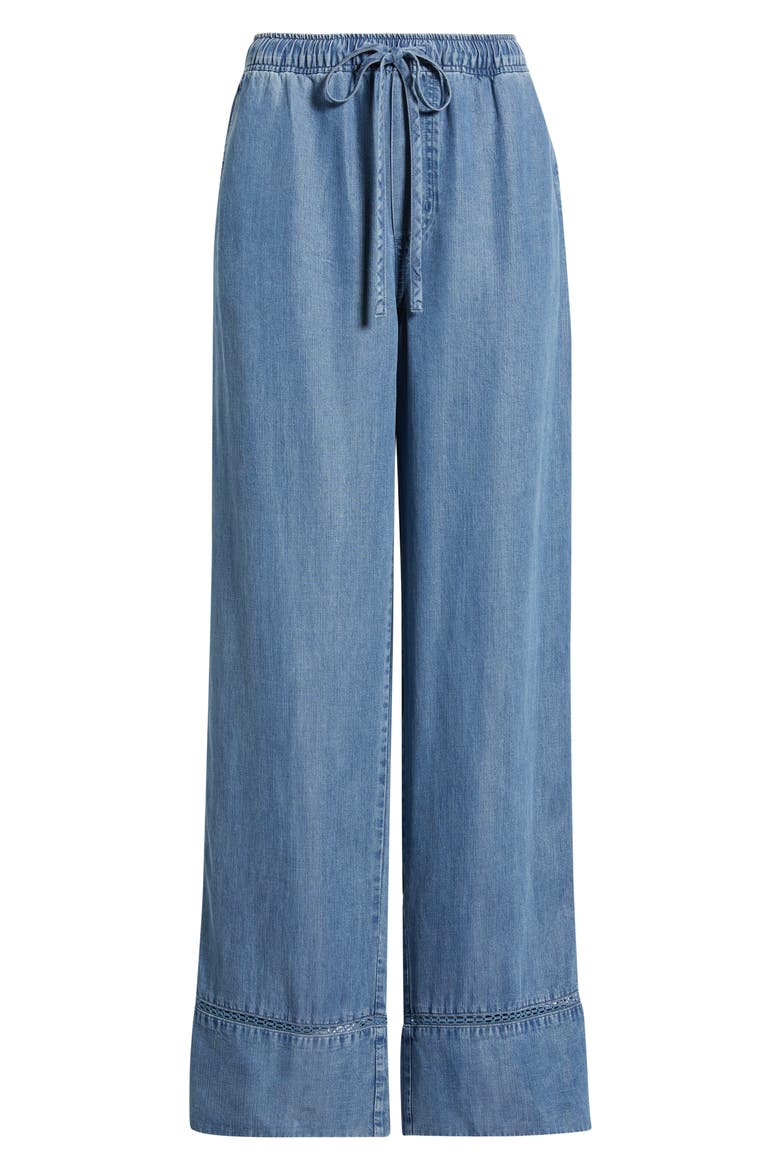 Ladder Trim Drawstring Pants, Alternate, color, WINTER TIDES WASH