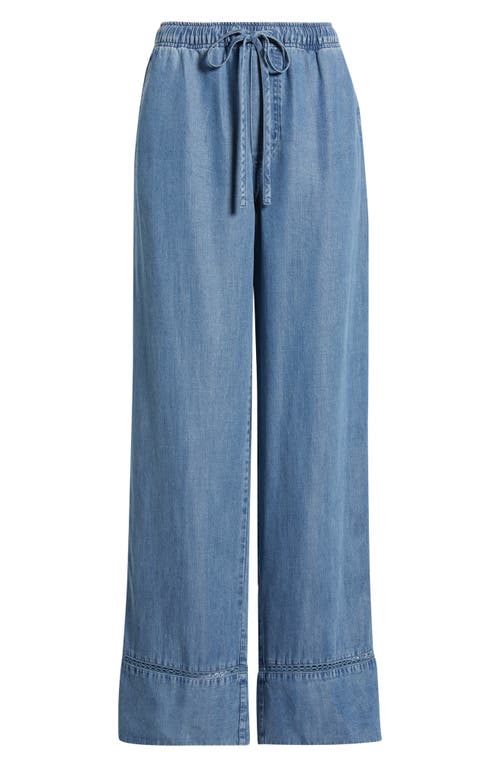 Cloth & Stone Ladder Trim Drawstring Pants In Blue