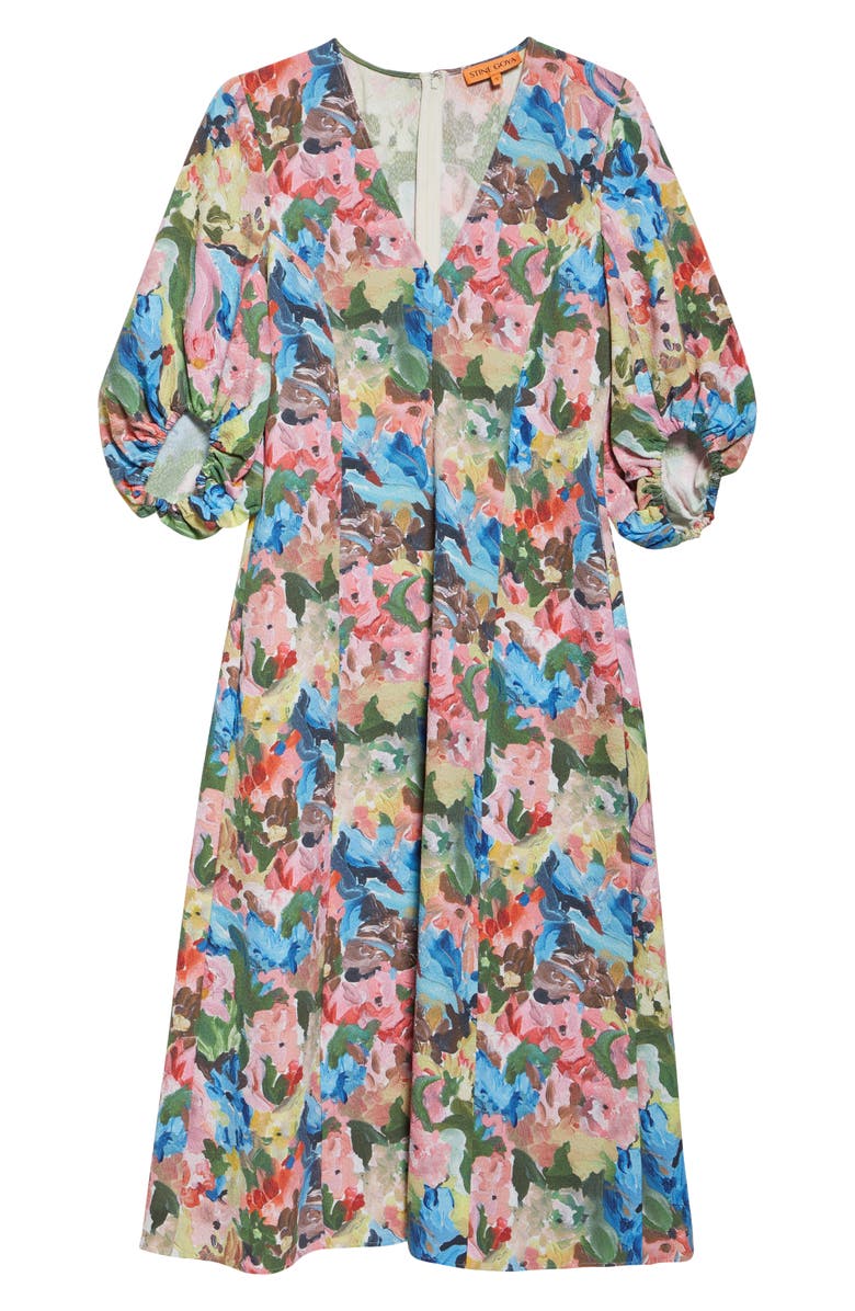 Stine Goya Floral Midi Dress, Alternate, color,